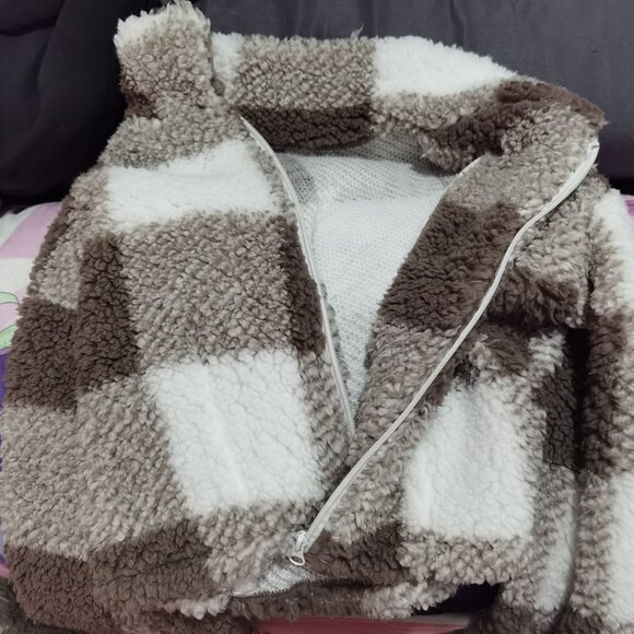 Checked soft zipper jacket - Picture 5 of 5